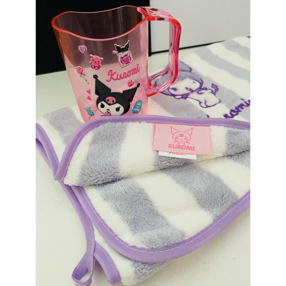 Kuromi Hand Towel and Toothbrush Mouthwash Cup - Picture 2 of 3